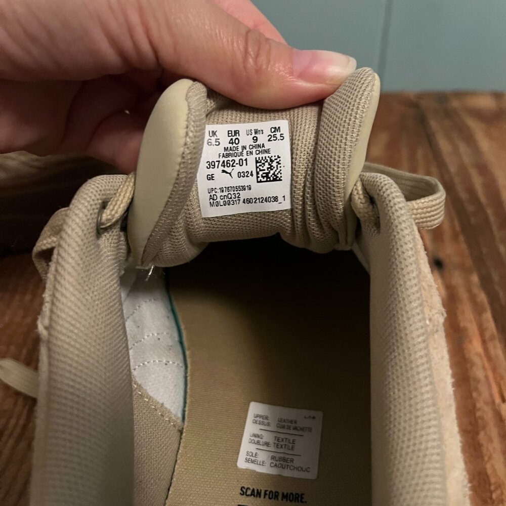 Puma Tan Sneakers with Brown Soles - Picture 5 of 6